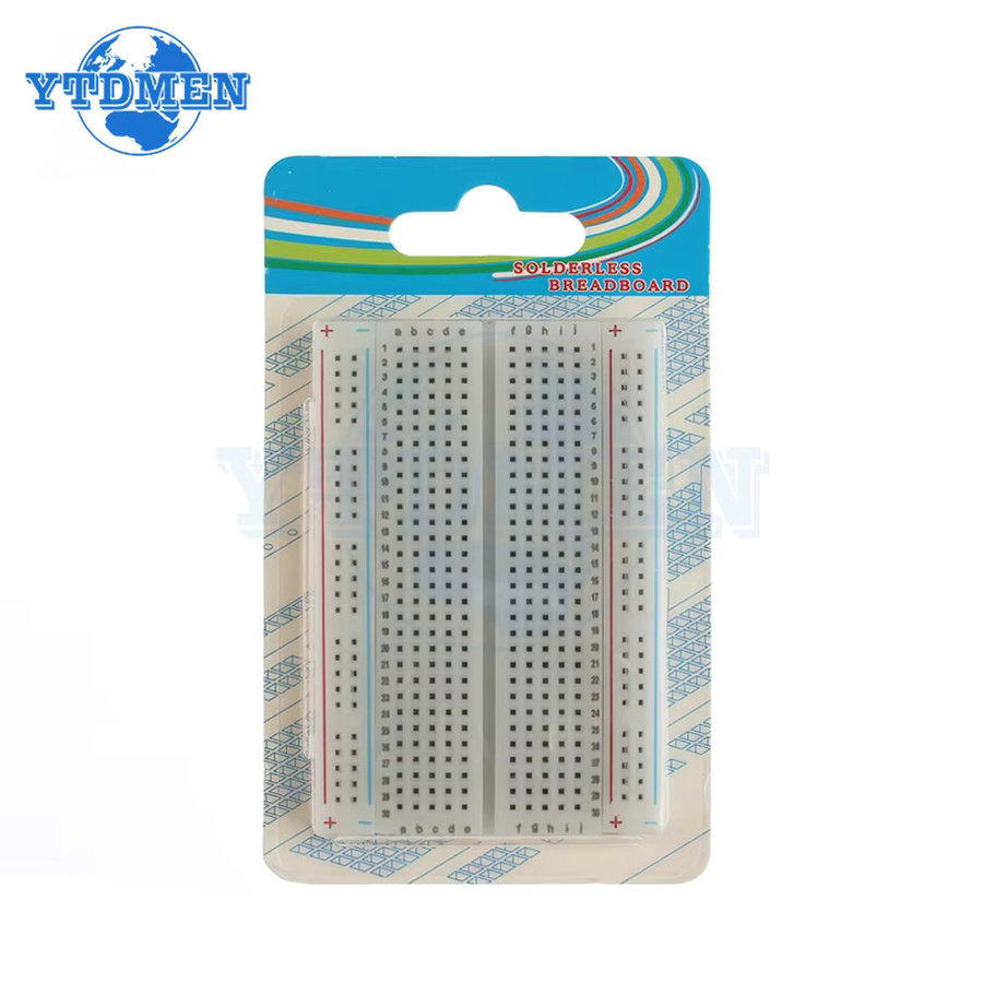 YTDMEN Mini Breadboard Prototyping Kit mit 400 Tie Points und 65 Jumper Wire in Weiß - Bild 2