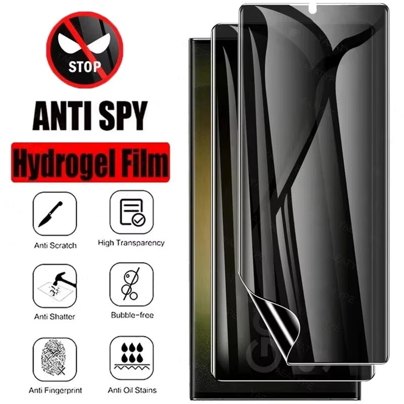 3er Pack Datenschutz-Hydrogel Displayschutzfolie für Samsung Galaxy A25 5G, A15, A24, A34, A55, A56, A05, A05s, A14, A26, A36 (Transparent) - Bild 2