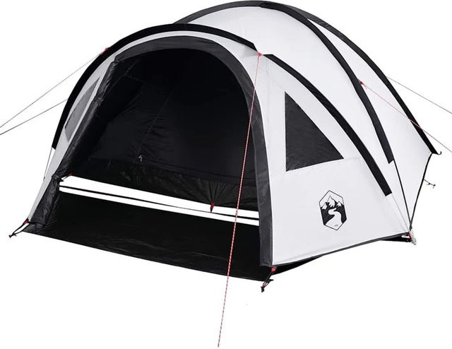 vidaXL Kuppel-Campingzelt für 4 Personen in Weiß und Dunkel in Wasserdicht, Modell 94352 - Bild 1