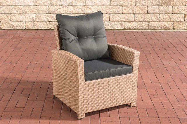 TPFGarden Sessel Fino Anthrazit aus Rattan und Metall - Bild 1