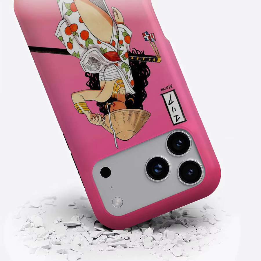 Aurbe Matte 2-in-1 MagSafe Hülle Samurai Chic Maria für iPhone 17 16 15 14 Plus Pro Max in Pink - Bild 3