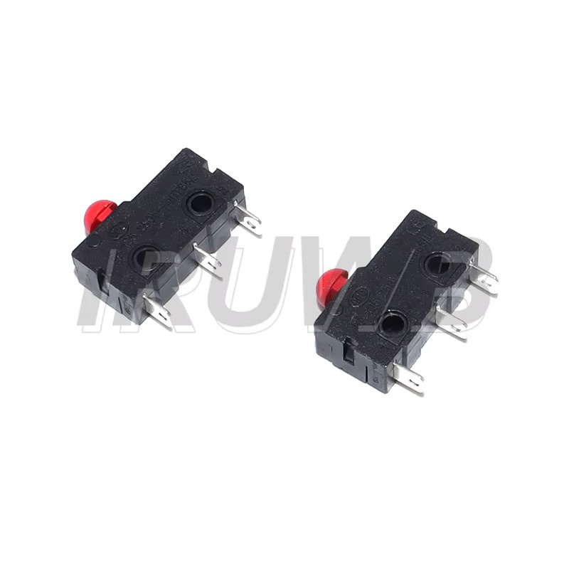 IRUWB Mikroschalter KW12-N mit Griff, 2Pin/3Pin, NO/NC, 5A, 125V/250V, Farbe: Schwarz - Bild 2