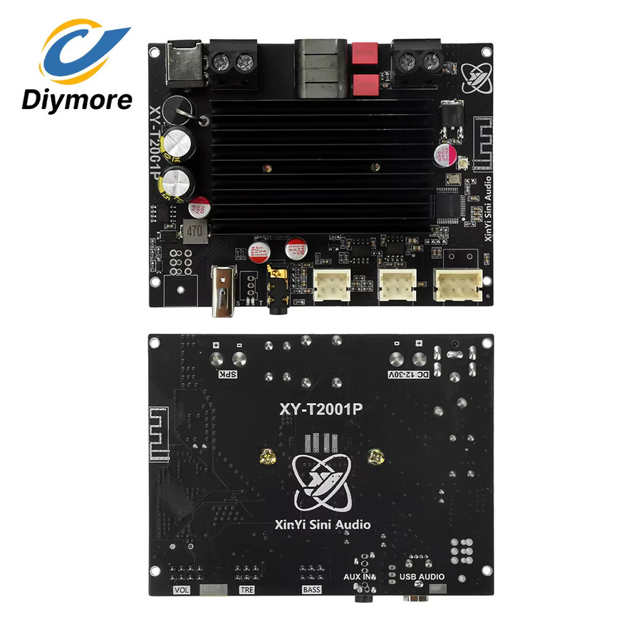diymore XY-T2001P Kabelloser Audio-Verstärker 200W Mono TWS Stereo-System mit TPA3221 Chip und Bluetooth in Schwarz - Bild 2