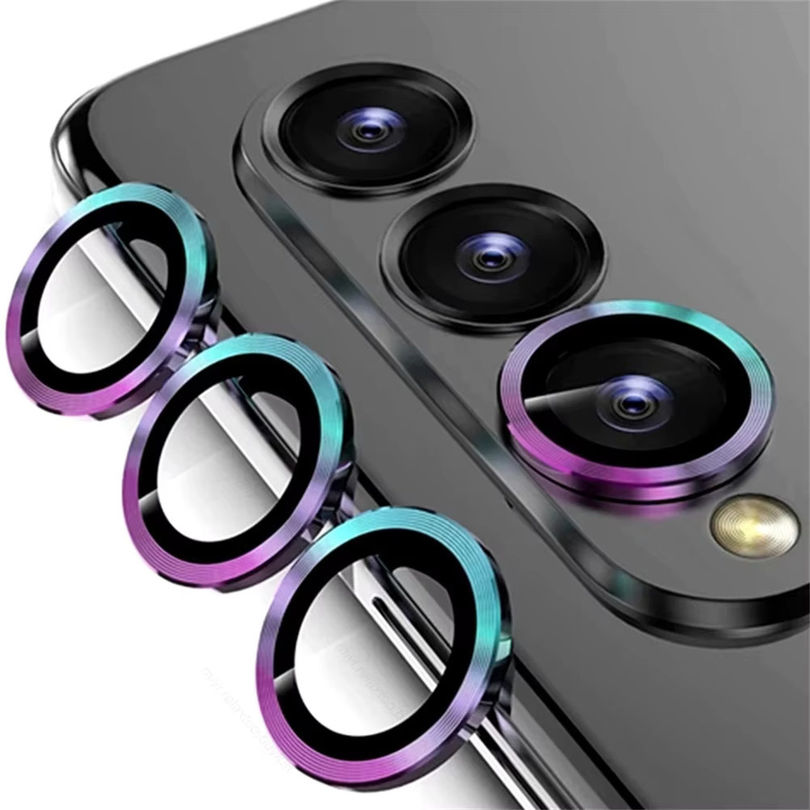 Metallring-Kamera-Schutzkappe mit gehärtetem Glas für Samsung Galaxy Z Fold 7, 6, 5, 4 in Schwarz - Bild 5