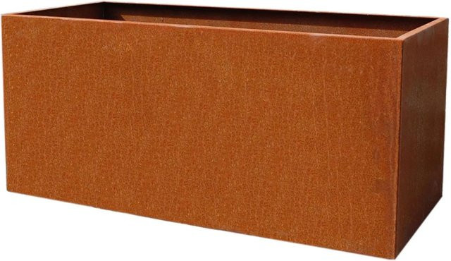 Vivanno Pflanztrog aus Stahl in Braun und Silber, B/T/H: 60 x 30 x 30 cm - Bild 1
