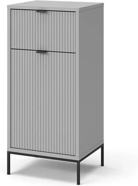 Vicco Midischrank Eliza Badschrank Grau B: 40 cm, H: 87 cm mit Tür und Schubfach - Bild 2