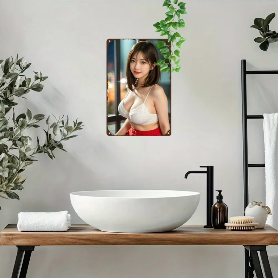HELLOYOUNG Anime Wanddekoration aus Metall, Retro Aluminium-Blechposter in Weiss und Mehrfarbig, B/H: 20,3 x 30,5 cm - Bild 2