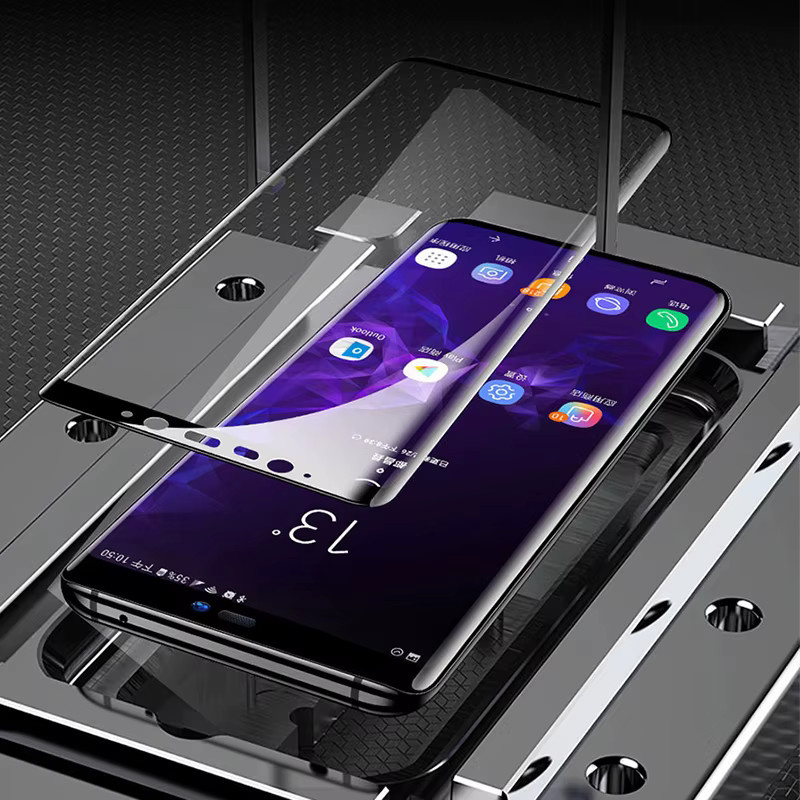 3er-Pack gebogenes gehärtetes Glas Displayschutzfolie für Samsung Galaxy S23 Ultra S22 S21 S20 S10 S9 S8 Plus und Note 20 Ultra, transparent - Bild 3