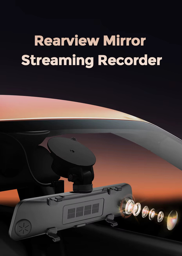 MEKEDE 10-Zoll-Streaming-Recorder in Schwarz mit 1080P und 720P Auflösung, sichtbare umkehrbare Anzeige, doppeltem Aufnahmeschleifen und geteiltem Display - Bild 2