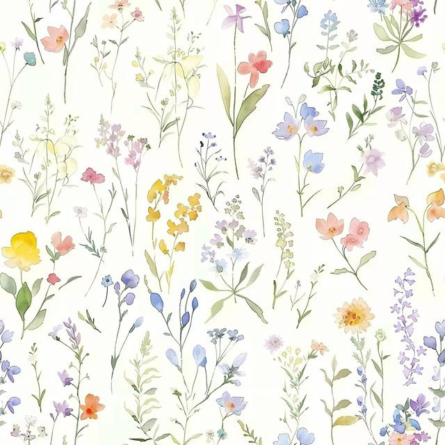 Selbstklebende Blumen-Tapete von Brangdy im Boho-Design mit Wildblumenmuster, abnehmbares Kontaktpapier für Badezimmer und Schlafzimmer, Mehrfarbig - Bild 1
