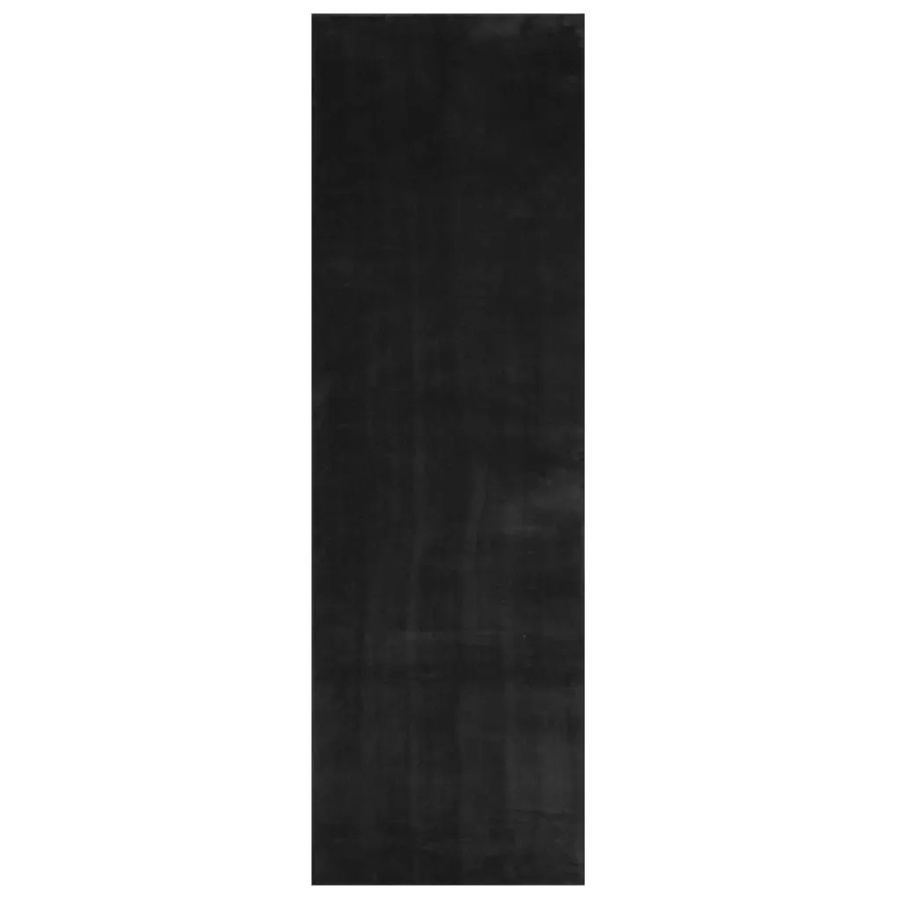 vidaXL Teppich HUARTE Kurzflor in Schwarz, weich, waschbar und rutschfest, B/T: 80 x 250 cm - Bild 2