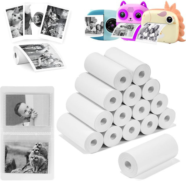 Mini-Nachfüllpapier für Sofortbildkameras und 57mm Fotodrucker, HD Thermodruckpapierrollen für die meisten Sofortdruckkameras - Bild 1