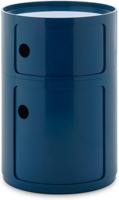 Kartell New Componibili Big 2 Elemente Design Aufbewahrungssystem aus Kunststoff in Blau glänzend - Bild 1