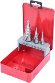 KS Tools HSS Stufenbohrer-Satz aus Stahl in Silber, 3-teilig - Bild 1