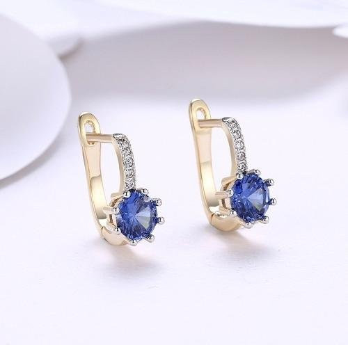 YIRAN Jewelry Ohrringe, Messing, Roségold, Zirkonia, Damen - Bild 1
