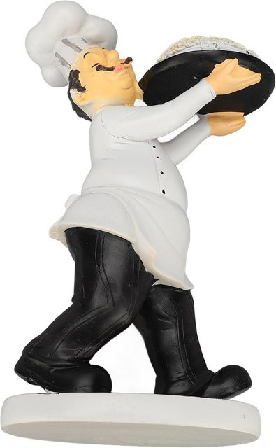 GoolRC Koch-Statue als 3D Cartoon Ornament aus Harz in Weiß für den Esstisch oder das Büro - Bild 1