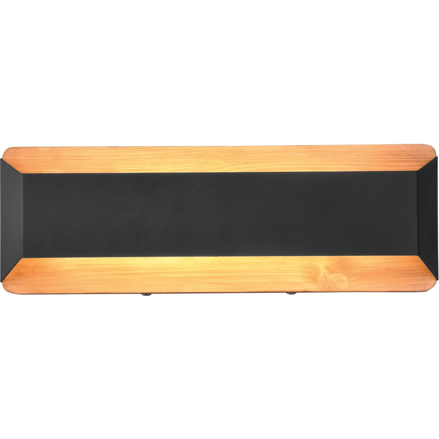 Trio LED-Wandleuchte Arino Up-Down Effekt, 13,5W, Schwarz matt und Holz, dimmbar - Bild 2
