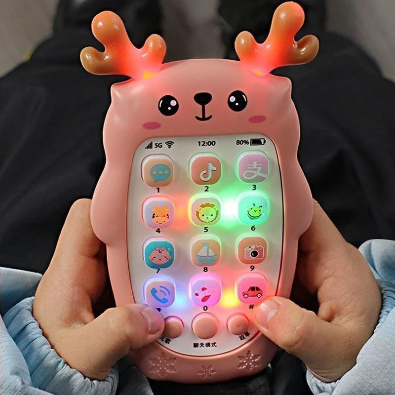 Yiran bag Baby-Telefon-Spielzeug zweisprachiges Telefon mit Musik ab 3-6Y - Bild 2