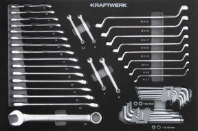 Kraftwerk Gabelring und Ring-Ring-Einlage Set in Silber, 46-teilig - Bild 1