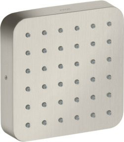 Hansgrohe Axor Citterio E UP-Brause Set, quadratische Regendusche in Brushed Nickel, Breite: 12 cm, Tiefe: 12 cm - Bild 1