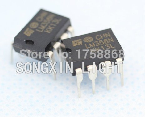 Xiasongxin Operationsverstärker IC LM358P LM358N DIP8 in Schwarz, 100 Stück - Bild 1