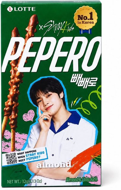 Lotte Pepero Mandel Schoko Keksstäbchen Limited Edition 32 g - Bild 1