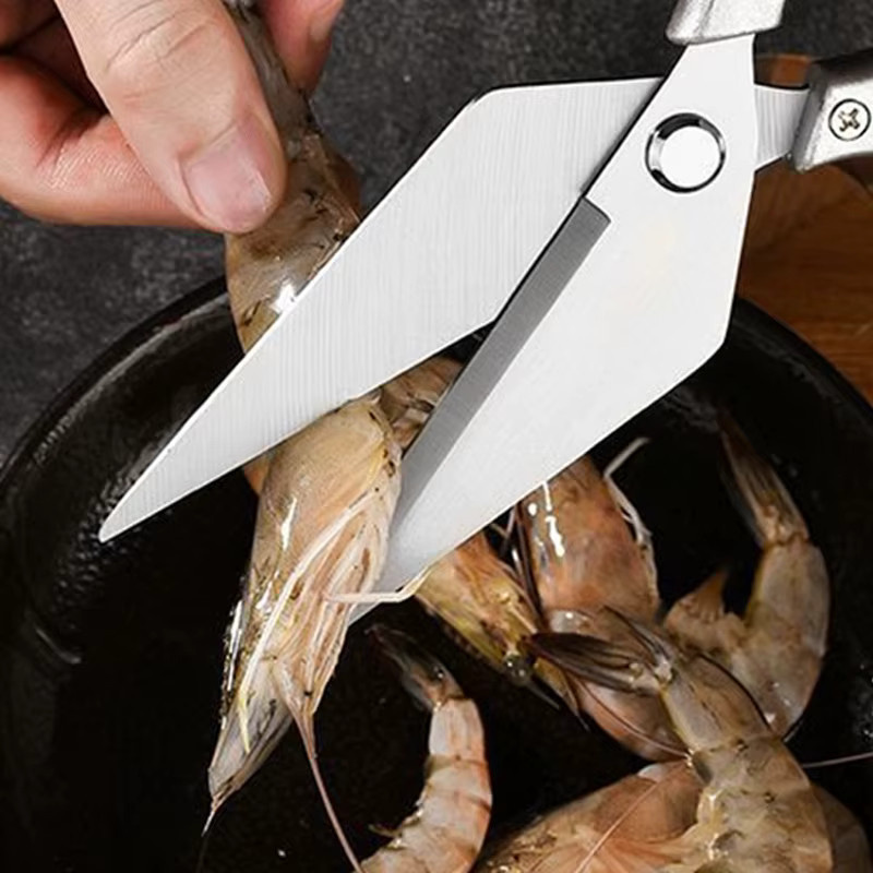 InLeung Multifunktions-Küchenschere aus Edelstahl in Silber für Fleisch, Geflügel und Gemüse - Bild 5