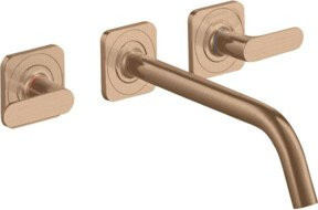 Hansgrohe Axor Citterio M Fertigset Waschtischarmatur mit 3-Loch-Ausführung, Wandmontage, Rose Gold - Bild 1