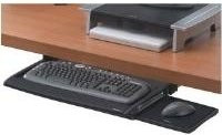 Fellowes Deluxe Keyboard Drawer mit Soft Touch Handballenauflage und Mausablage, Schwarz-Silber-Grau (8031201) - Bild 1