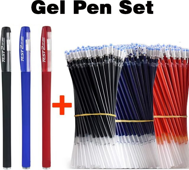 13er Set Gel-Kugelschreiber mit 0,38 mm Spitze in Schwarz, Blau und Rot für Büro und Schule - Bild 1