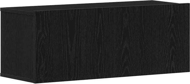 vidaXL Wandmontierter Fernsehtisch in Schwarz und Eichen-Optik, B/T/H: 80 x 30 x 30 cm - Bild 1