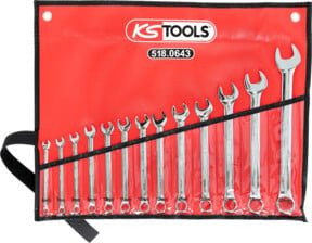 KS Tools Chromeplus Ringmaulschlüssel-Satz abgewinkelt, 13-teilig, Silber - Bild 2