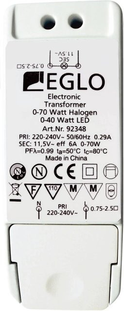 Eglo Transformator Driver in Weiß aus Kunststoff B: 2,8 cm, T: 4,4 cm - Bild 1
