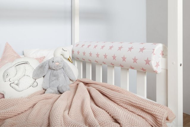 TiCAA Kinder Nackenrolle aus Baumwolle mit Sternen-Design in Pink - Bild 1