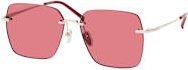 Gucci GG 1955SA Sonnenbrille, randlos, quadratisch, Metall, Damen, silver, red, pink - Bild 1