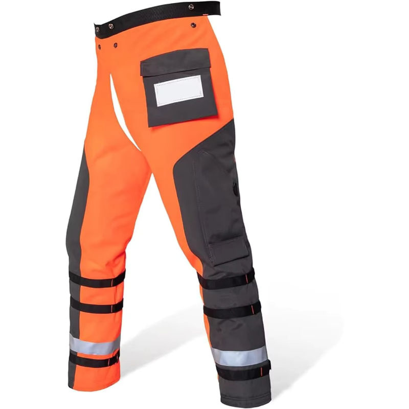 DAZZLEEX Kettensägenhose mit 9-lagigem Schutz in Orange, Unisex, Größe M - Bild 6