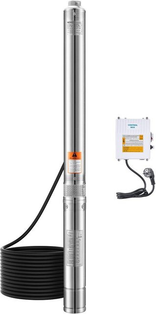 Buying Solutions, MB Tiefbrunnen-Tauchpumpe aus Edelstahl in Silber mit 750W und 65L/min Förderleistung - Bild 1