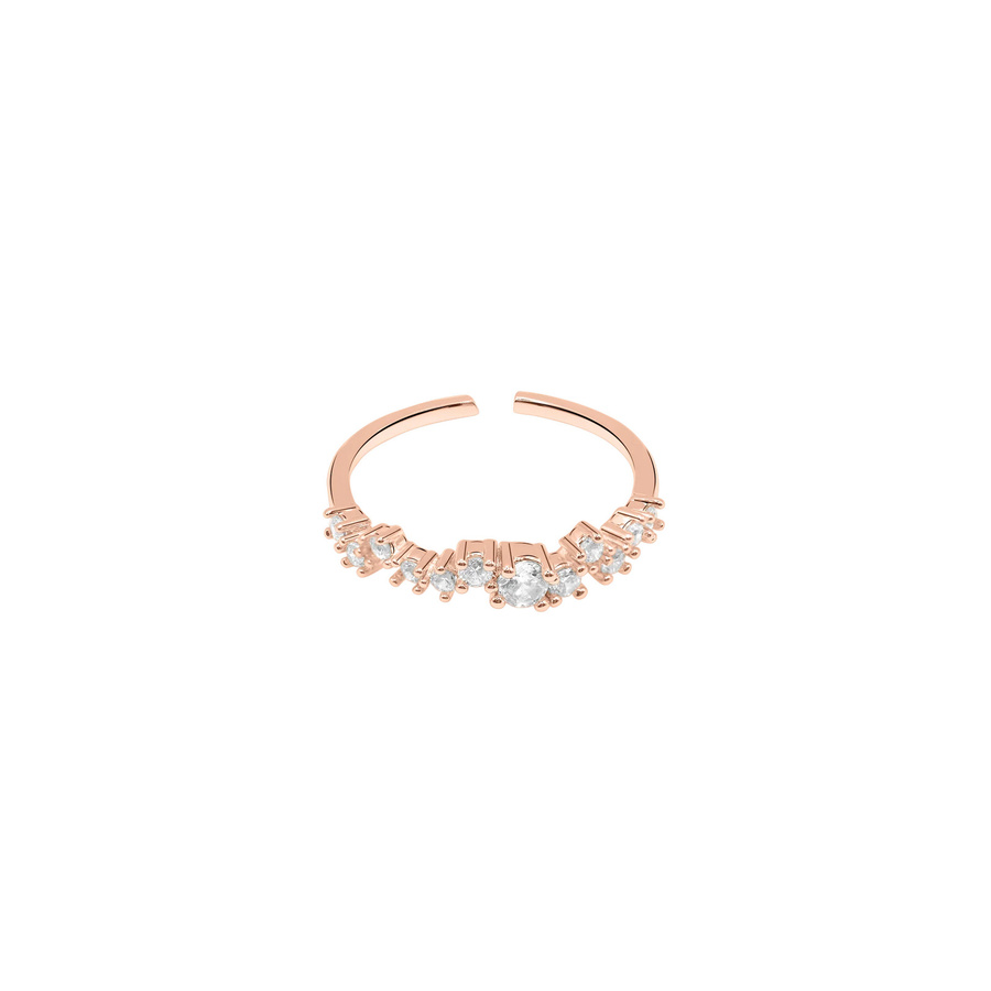 Heideman Ring Ottavia, Edelstahl, Roségold, Kristall, Zirkonia, Damen - Bild 1