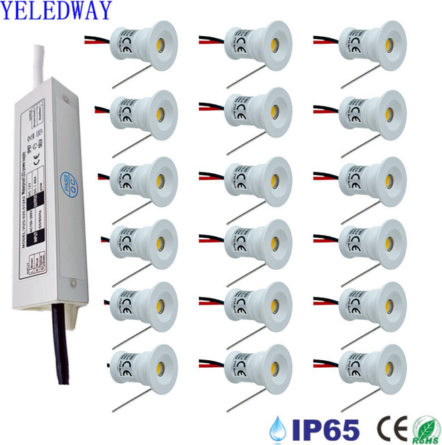 YELEDWAY Mini LED Einbau-Downlight in Weiß, runder LED-Strahler für Vitrinen, Küchenschränke und Möbelbeleuchtung - Bild 1