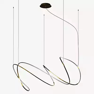 10 HEURES 10 Zigouzi LED Pendelleuchte in Gold, Höhe: 180 cm - Bild 1