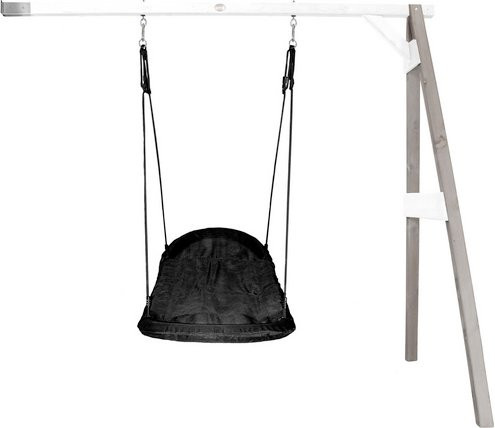 Axi Nest-Anbauschaukel Roxy in Grau und Weiß aus Hemlockholz, B/T/H: 160 x 244 x 207 cm - Bild 3
