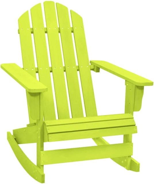 vidaXL Adirondack-Schaukelstuhl aus Massivholz Tanne in Grün - Bild 1