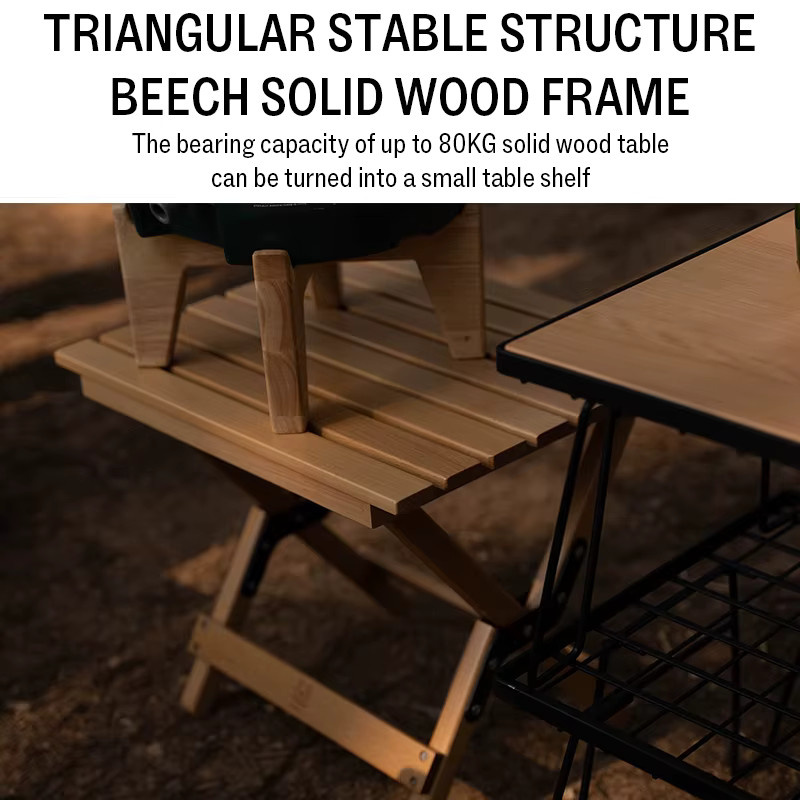 Gerc Maza Faltbarer Hocker in Grün aus Holz und Stoff für Camping und Angeln, Höhe: 33,5 cm, Breite: 30,0 cm - Bild 2
