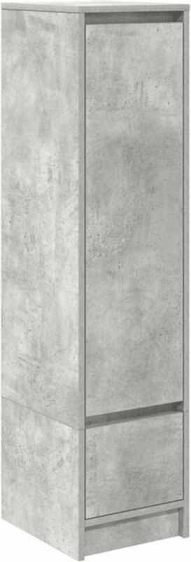 Modernes Highboard Vidaxl aus Holzwerkstoff in Grau mit Drehtüren, B/T/H: 29,5 x 34 x 119,5 cm - Bild 1
