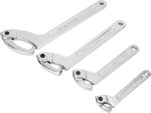 Aimo 4-teiliges verstellbares Stiftschlüssel-Werkzeug aus Edelstahl in Weiß und Silber - Bild 1