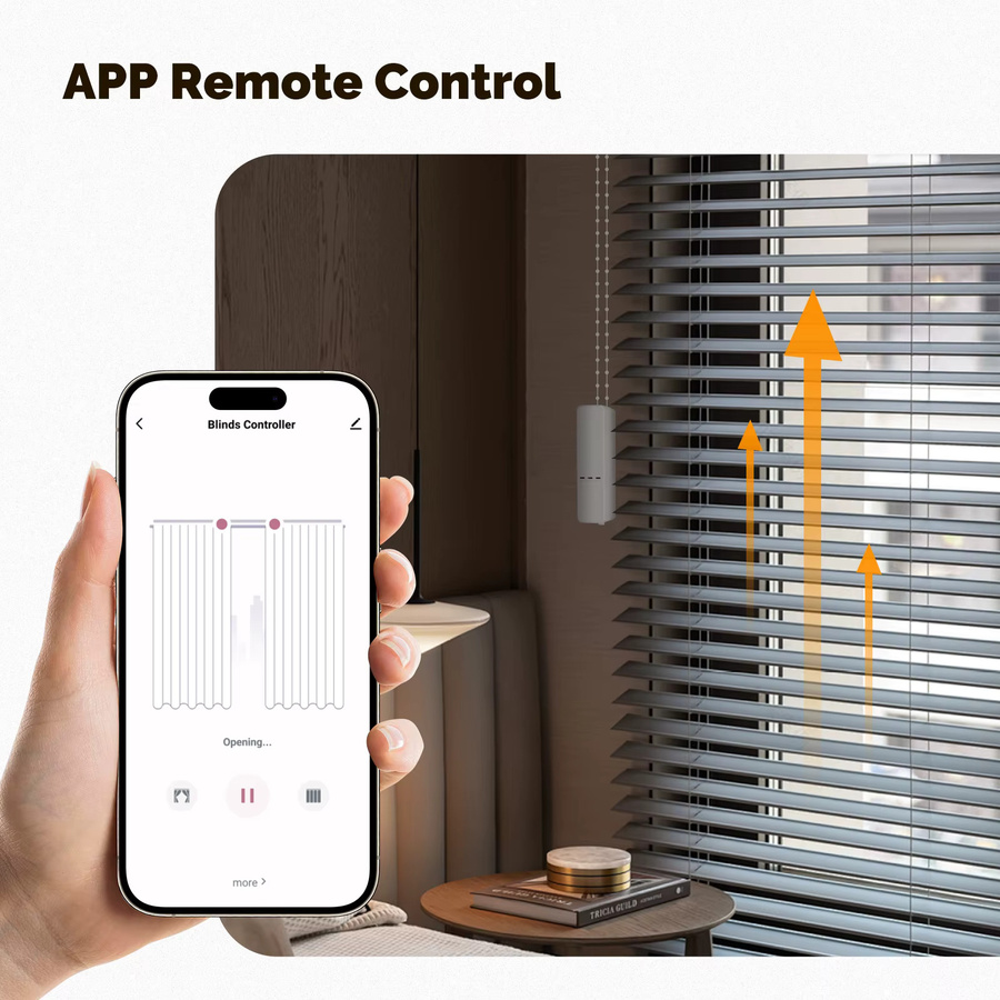 MOES Tuya Zigbee Elektrischer Vorhangmotor für Kettenrollos mit Lithiumbatterie, Smart Shade Drive in Weiß, App-Steuerung kompatibel mit Alexa und Google Home - Bild 2