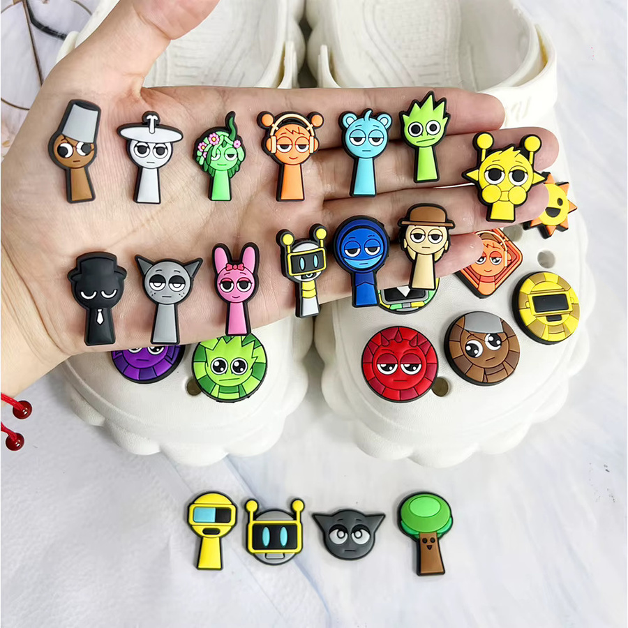 Potdemiel Schuh-Charms, Cartoon Sprunki Spiel-Serie, PVC - Bild 2