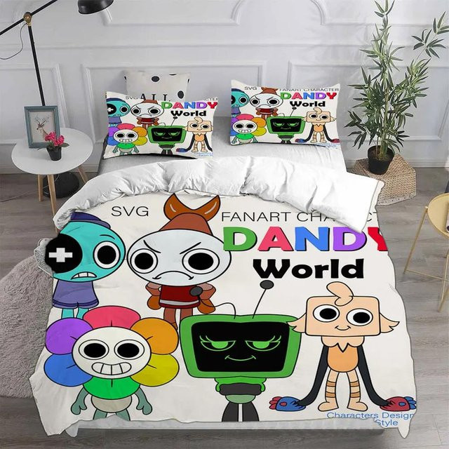 Dandy'S World Bettwäsche-Set 3-teilig für Single Bett, Bettbezug und Kissenbezug, B/H: 135 x 200 cm - Bild 1