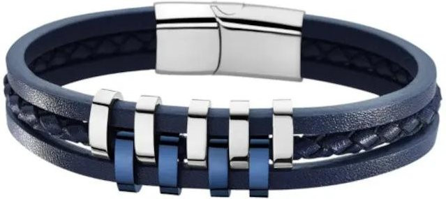 LOTUS Armband, Edelstahl, Silber, Granat, Herren - Bild 1