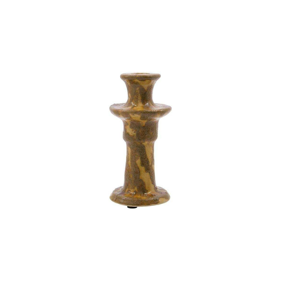 House Doctor Kerzenhalter Raag in Gelb aus Glas, Höhe: 16 cm - Bild 1